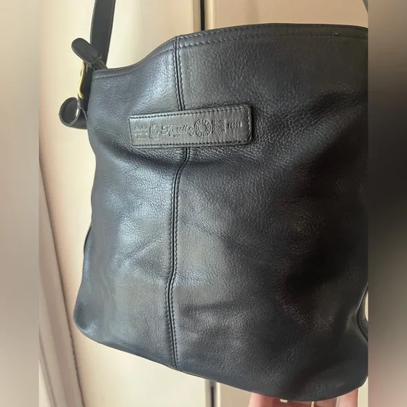 Vintage Fossil 75082 Magnetic Front Flap Pocket Leather Crossbody *broken zipper - Picture 7 of 16